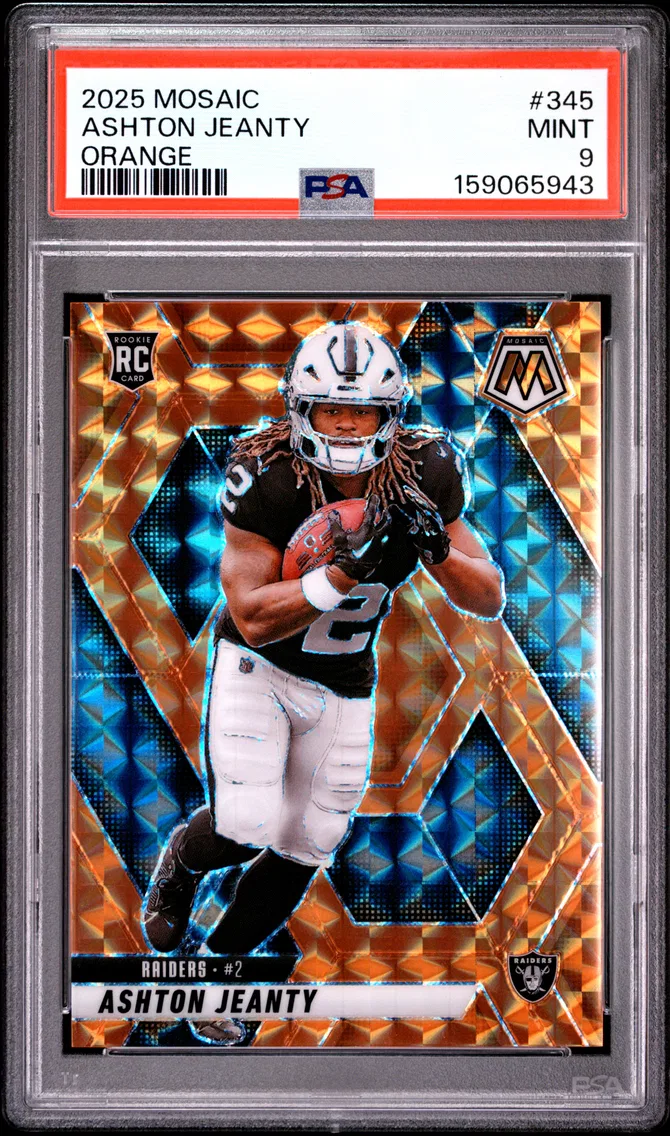 2025 #345 Ashton Jeanty PSA 9 Panini Mosaic
