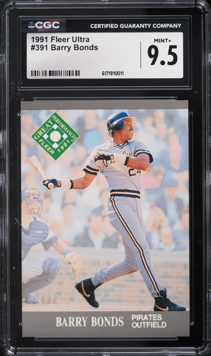 1991 #391 Barry Bonds CGC 9.5 Ultra