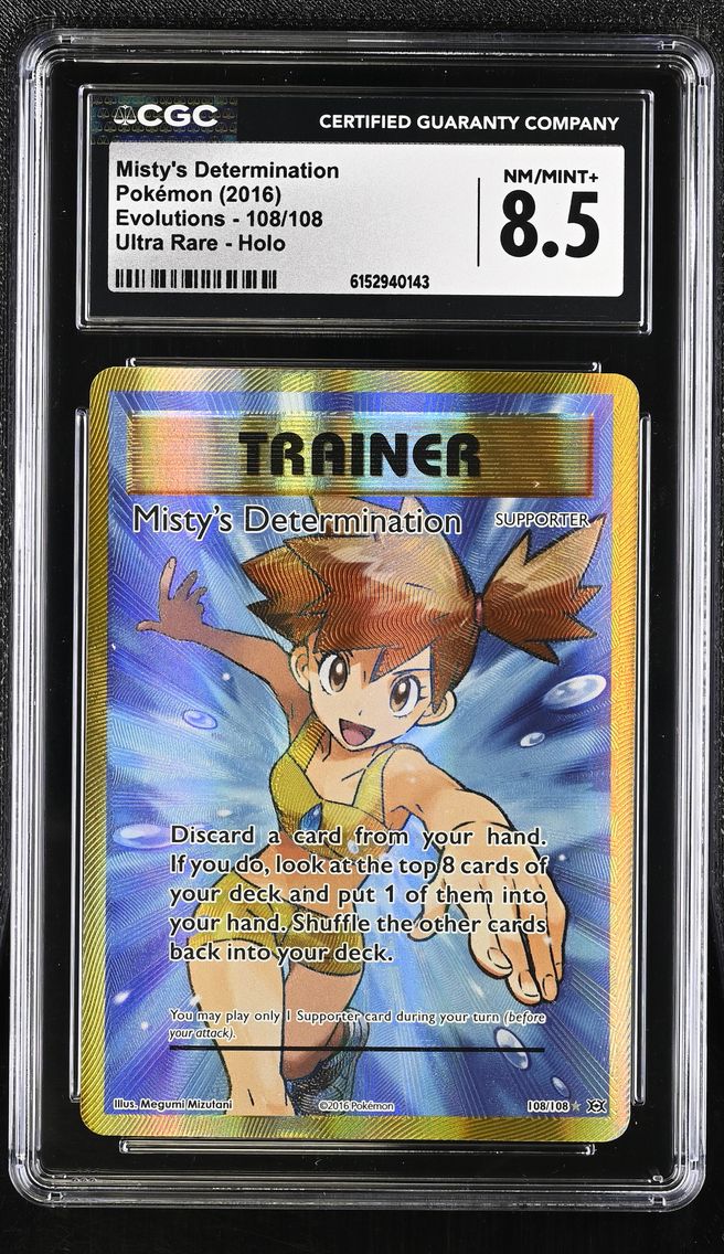2016 #108 Misty's Determination CGC 8.5 Evolutions - English