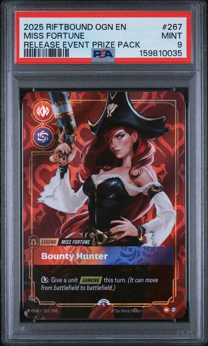 2025 #267 Miss Fortune - Bounty Hunter PSA 9 Riftbound: League of Legends Ogn-Origins