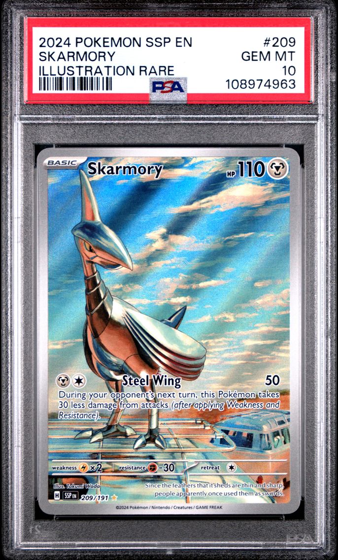 2024 #209 Skarmory PSA 10 Ssp EN-Surging Sparks