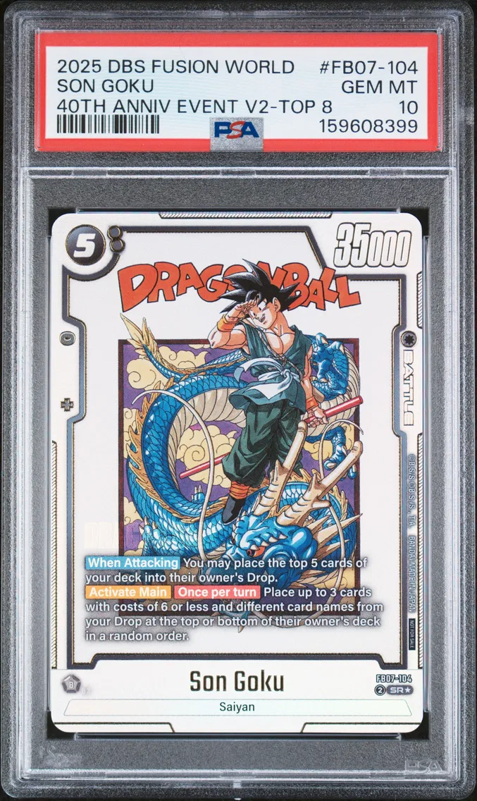 2025 #FB07-104 Son Goku PSA 10 Dragon Ball Super Card Game Fusion World 40th Anniversary Event Vol.2