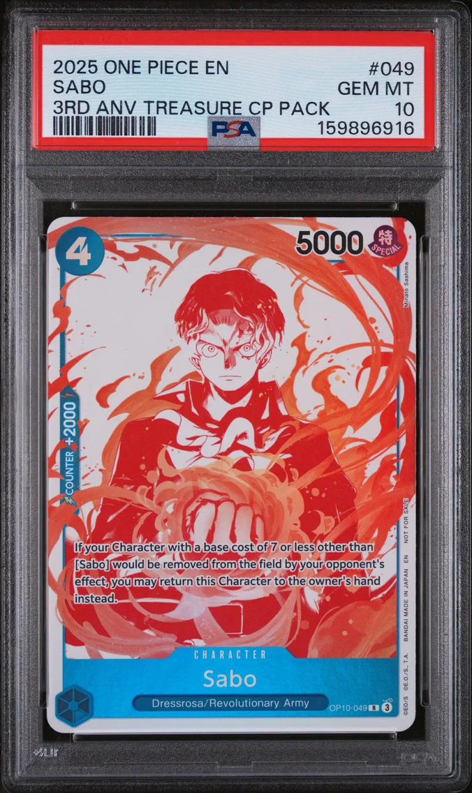 2025 #049 Sabo PSA 10 One Piece 3rd Anniversary! One Piece Card Treasure Campaign Pack