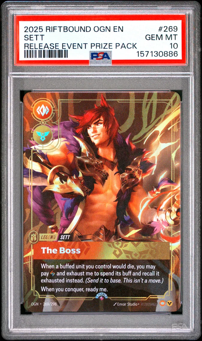 2025 #269 Sett - the Boss PSA 10 Riftbound: League of Legends Ogn-Origins