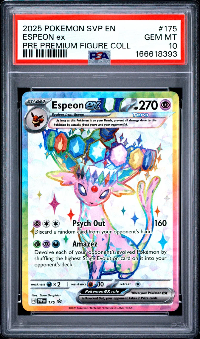 2025 #175 Espeon EX PSA 10 Svp EN-SV Black Star Promo