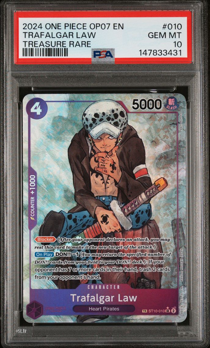 2024 #010 Trafalgar Law PSA 10 One Piece OP07-500 Years in the Future