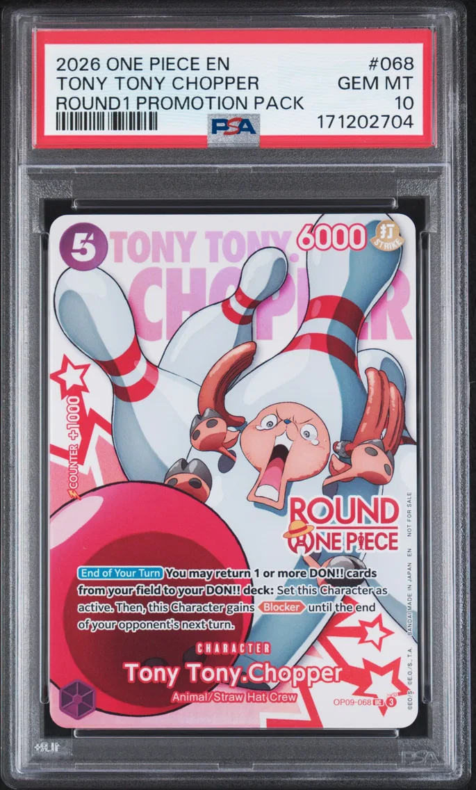 2026 #068 Tony Tony Chopper PSA 10 One Piece ROUND1 Promotion Pack
