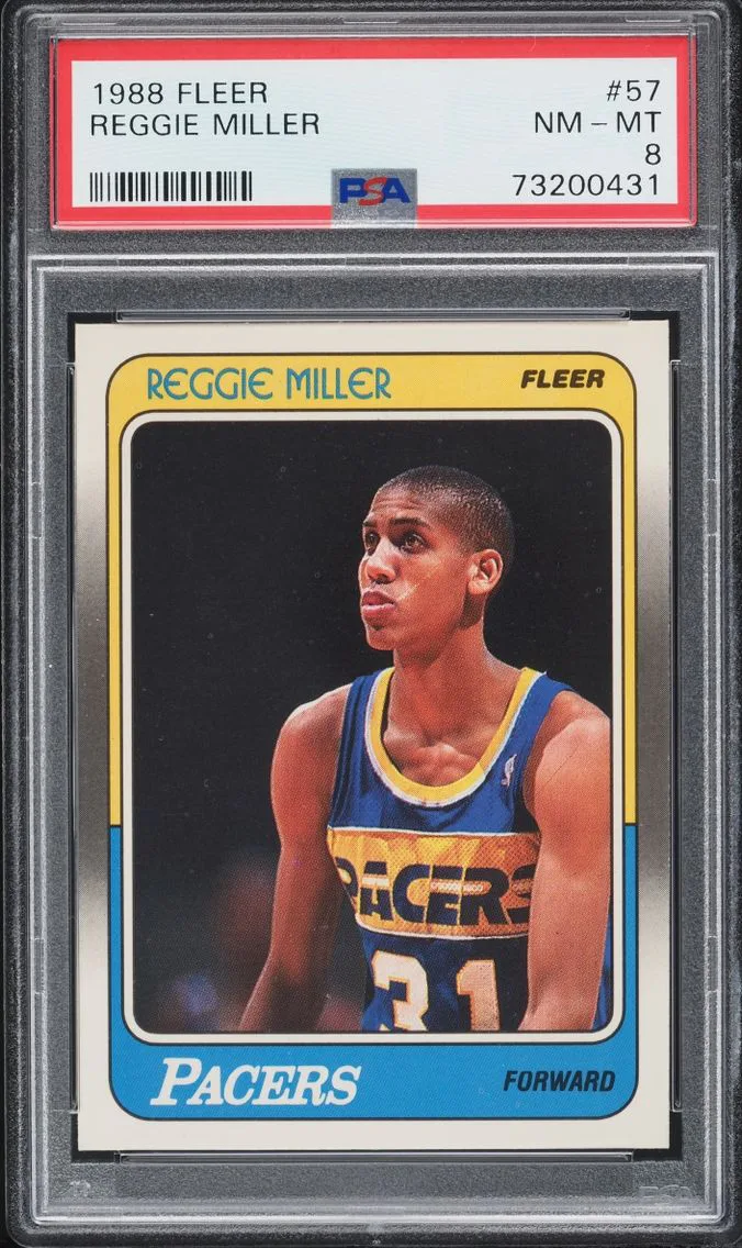 1988 #57 Reggie Miller PSA 8 Fleer Basketball ROOKIE