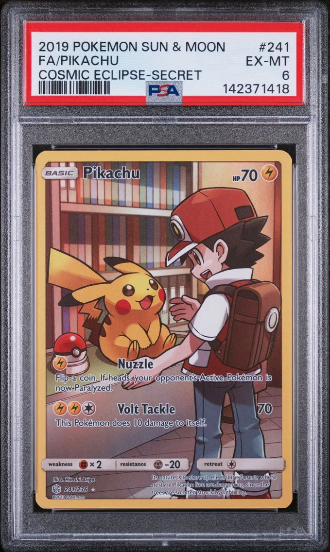 2019 #241 Full Art/Pikachu PSA 6 Sun & Moon Cosmic Eclipse Pokemon