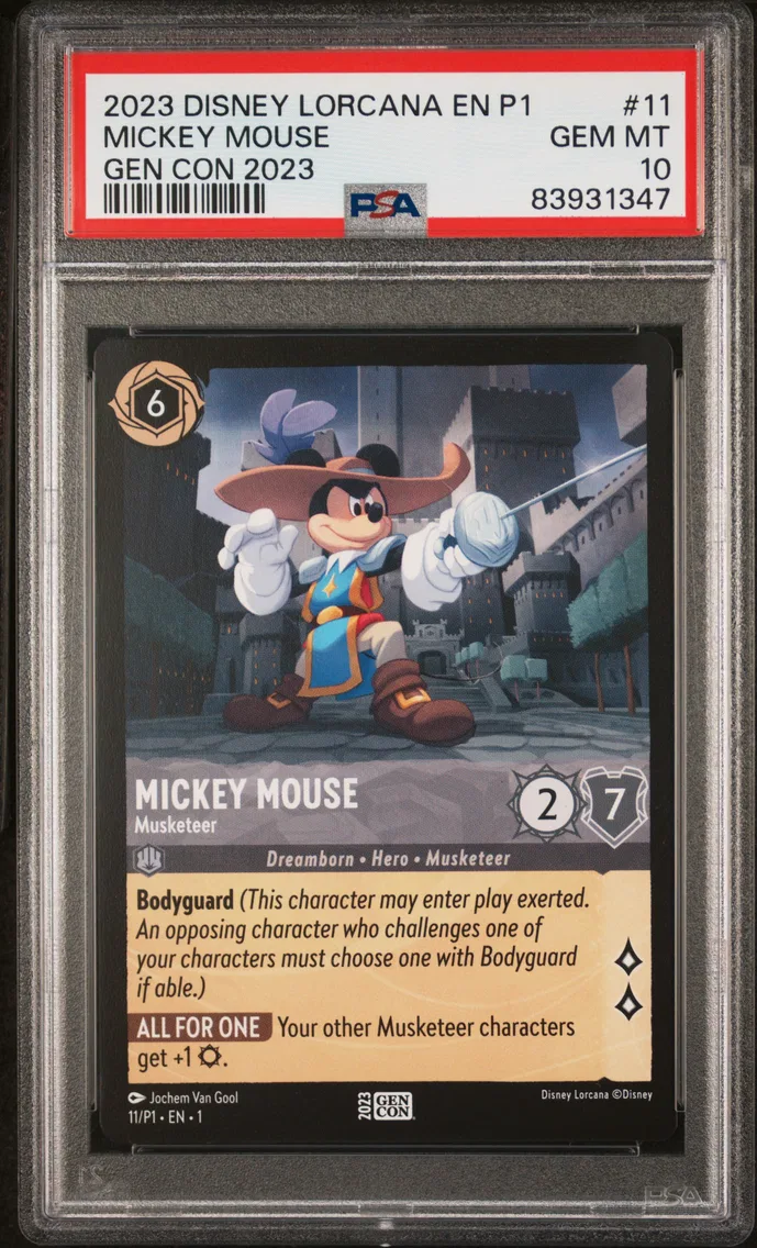 2023 #11 Mickey Mouse - Musketeer PSA 10 Disney Lorcana EN P1-Promo