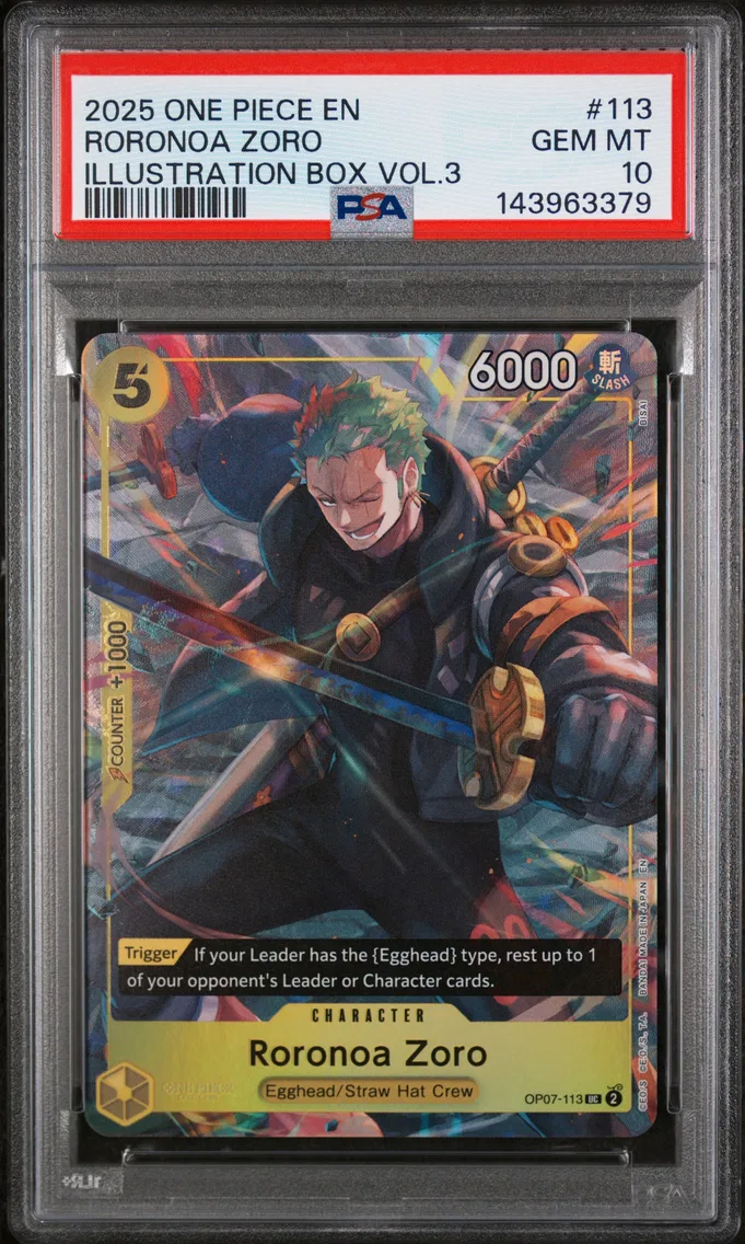 2025 #113 Roronoa Zoro PSA 10 One Piece Promos