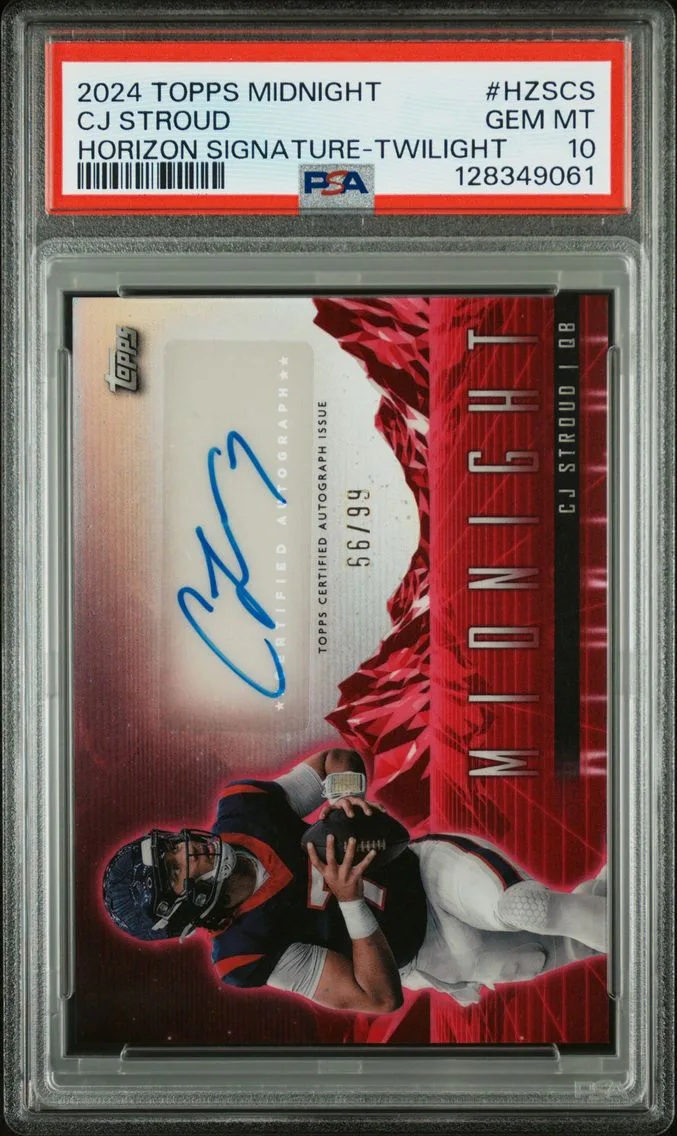 2024 #HZSCS CJ Stroud PSA 10 Topps Midnight Horizon Signatures