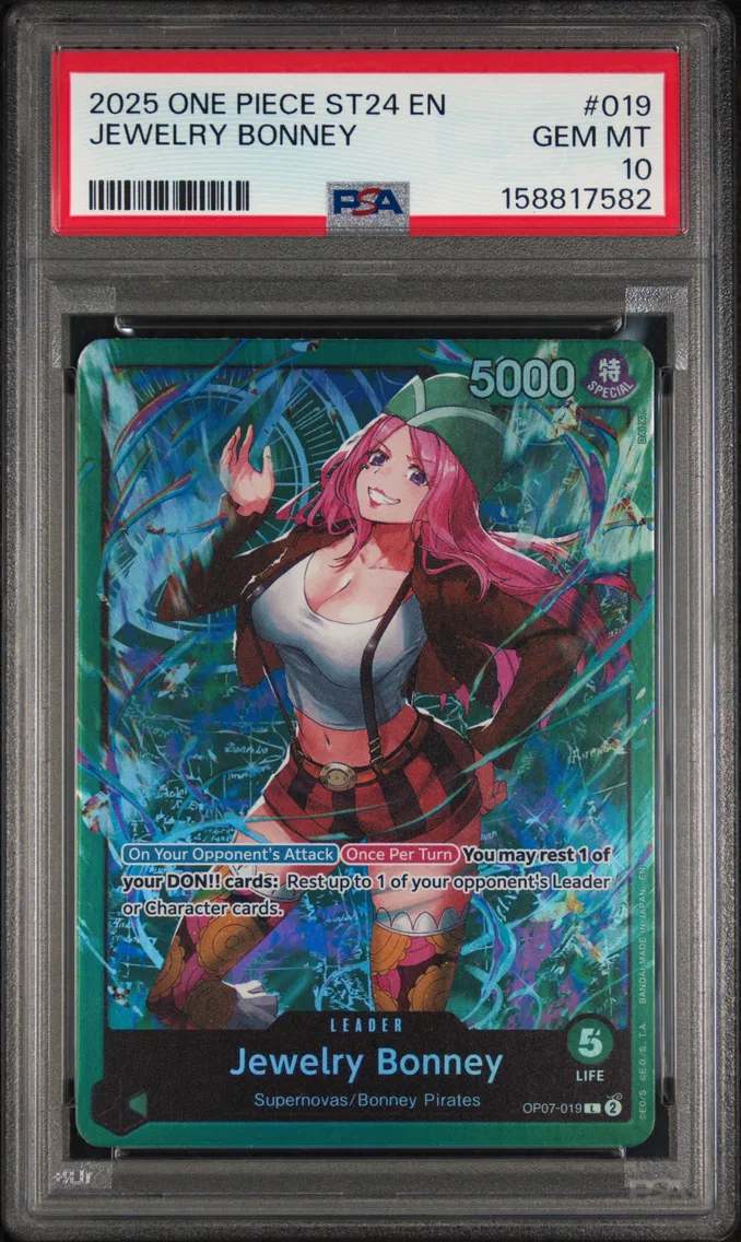2025 #019 Jewelry Bonney PSA 10 One Piece Starter Deck ST24-Green Jewelry Bonney