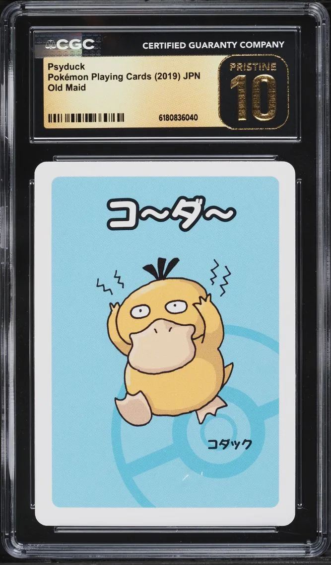 2019 Pokemon Japanese Playing Cards Old Maid Psyduck CGC 10 PRISTINE