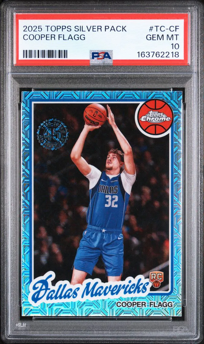 2025 #TC-CF Cooper Flagg PSA 10 Topps Silver Pack 1980-81 Topps Chrome Basketball