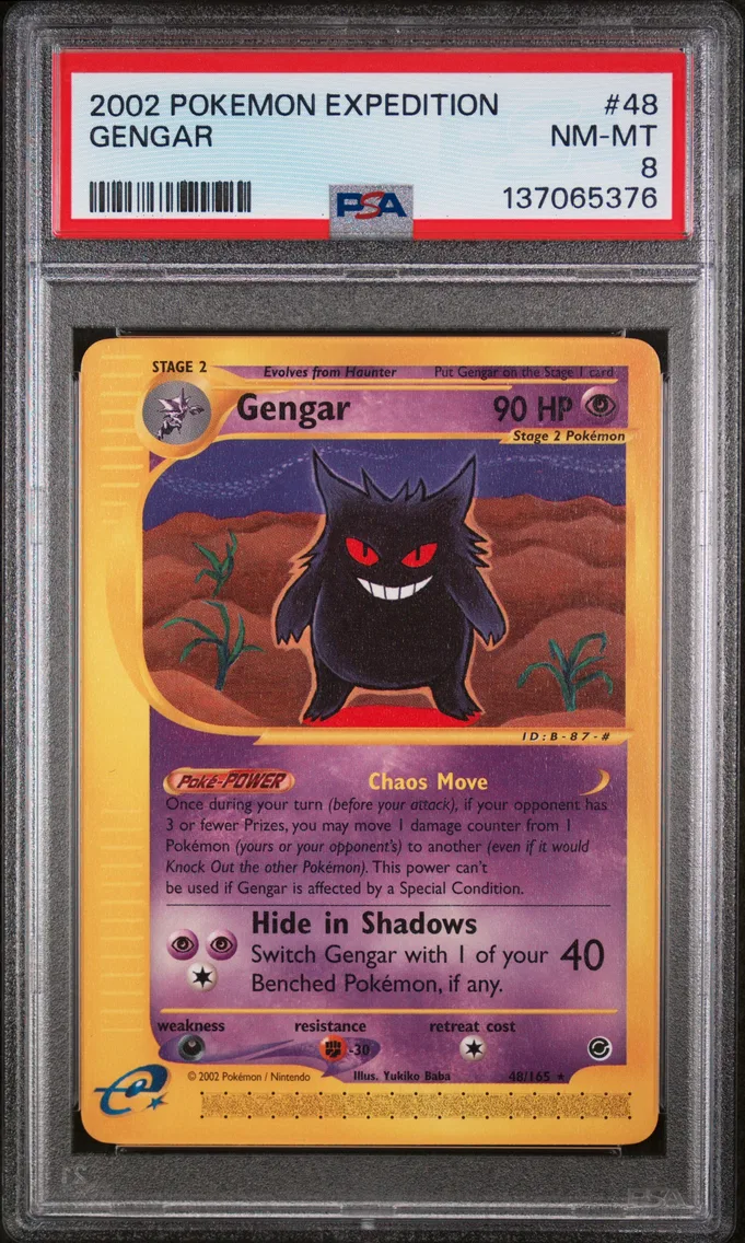 2002 #48 Gengar PSA 8 Expedition