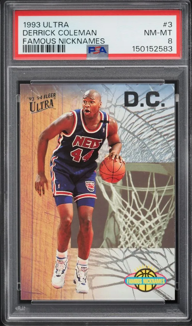 1993 #3 Derrick Coleman PSA 8 Ultra Famous Nicknames