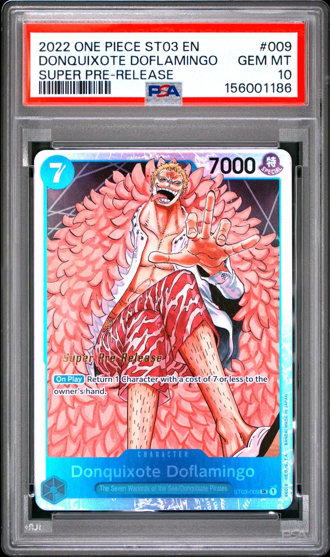 2022 #009 Donquixote Doflamingo PSA 10 One Piece Starter Deck ST03-the Seven Warlords of the Sea