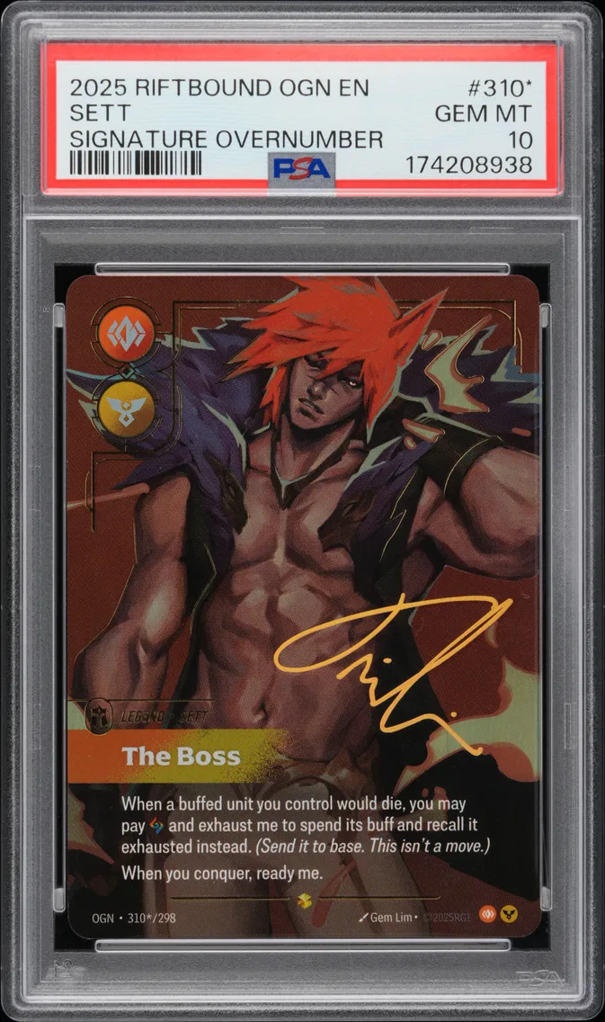 2025 #310* Sett - the Boss PSA 10 Riftbound: League of Legends Ogn-Origins