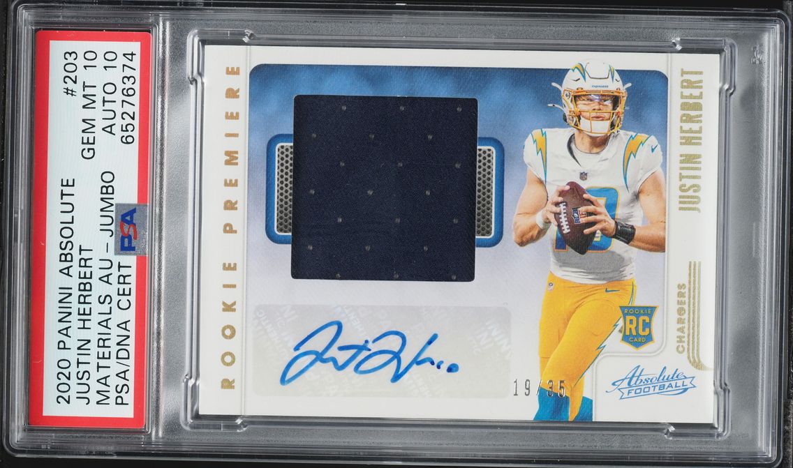 2020 #203 Justin Herbert PSA 10 