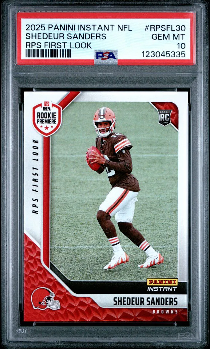 2025 #RPSFL30 Shedeur Sanders PSA 10 Panini Instant NFL Rps First Look
