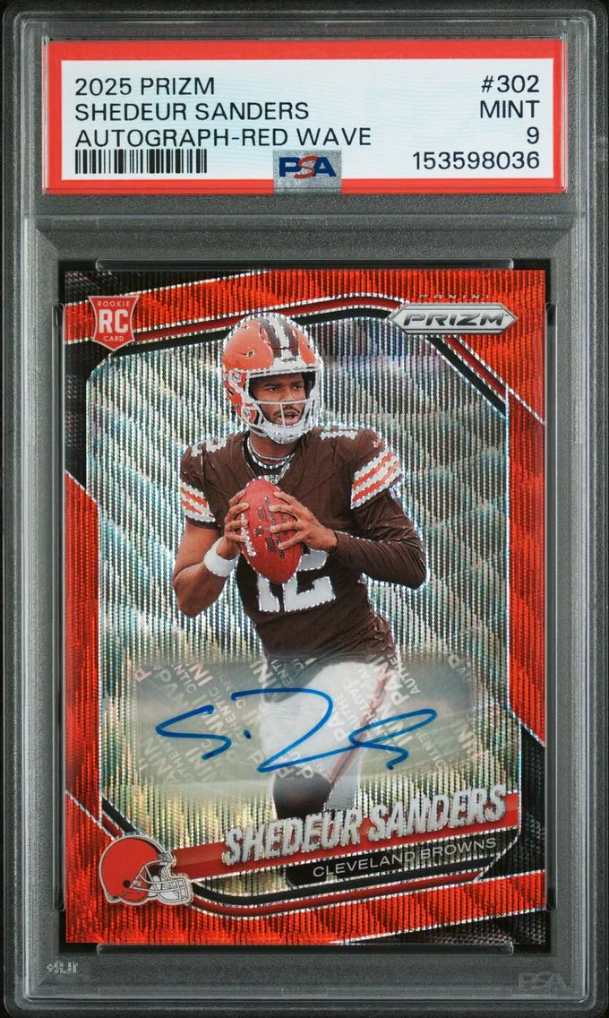 2025 #302 Shedeur Sanders PSA 9 Panini Prizm