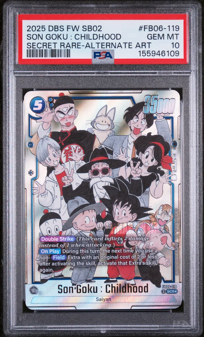 2025 #FB06-119 Son Goku : Childhood PSA 10 Dragon Ball Super Card Game Fusion World Manga Booster 02