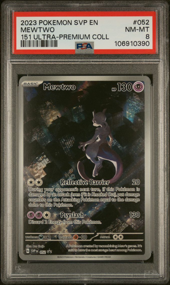 2023 #052 Mewtwo PSA 8 Svp EN-SV Black Star Promo Pokemon