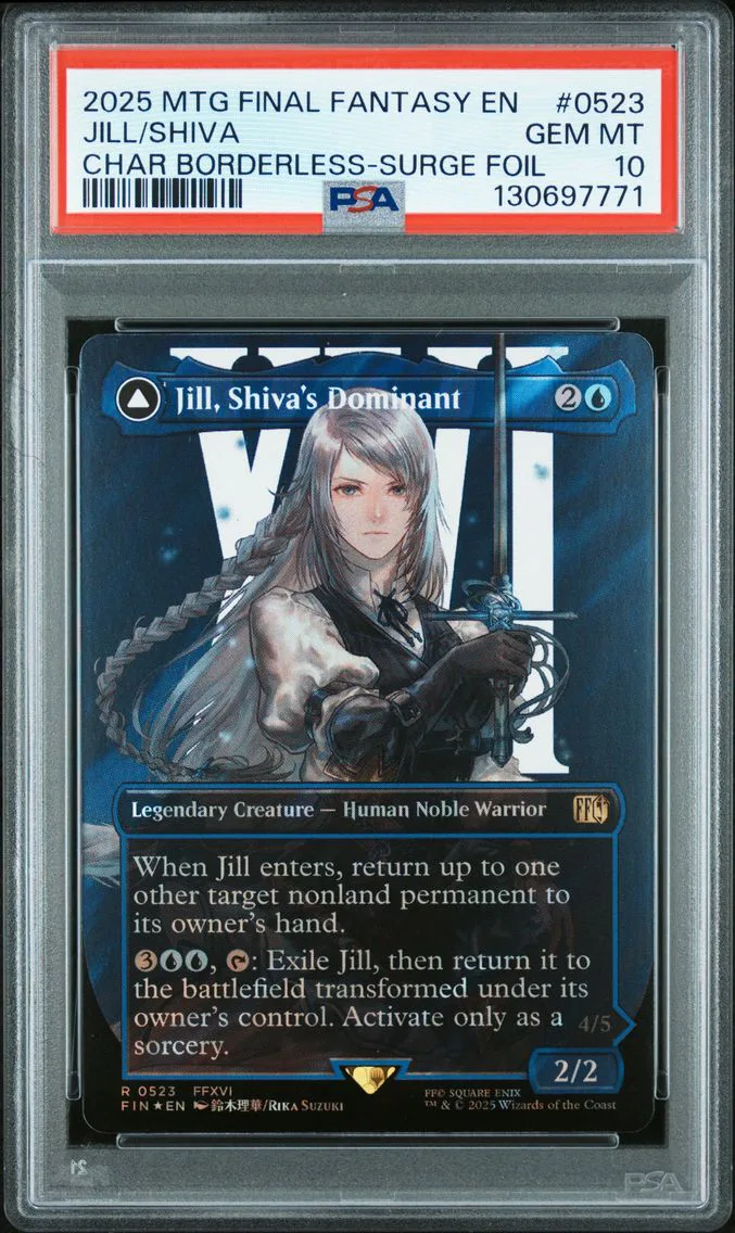 2025 #0523 Jill, Shiva's Dominant/Shiva, Warden of Ice PSA 10 Final Fantasy Magic The Gathering