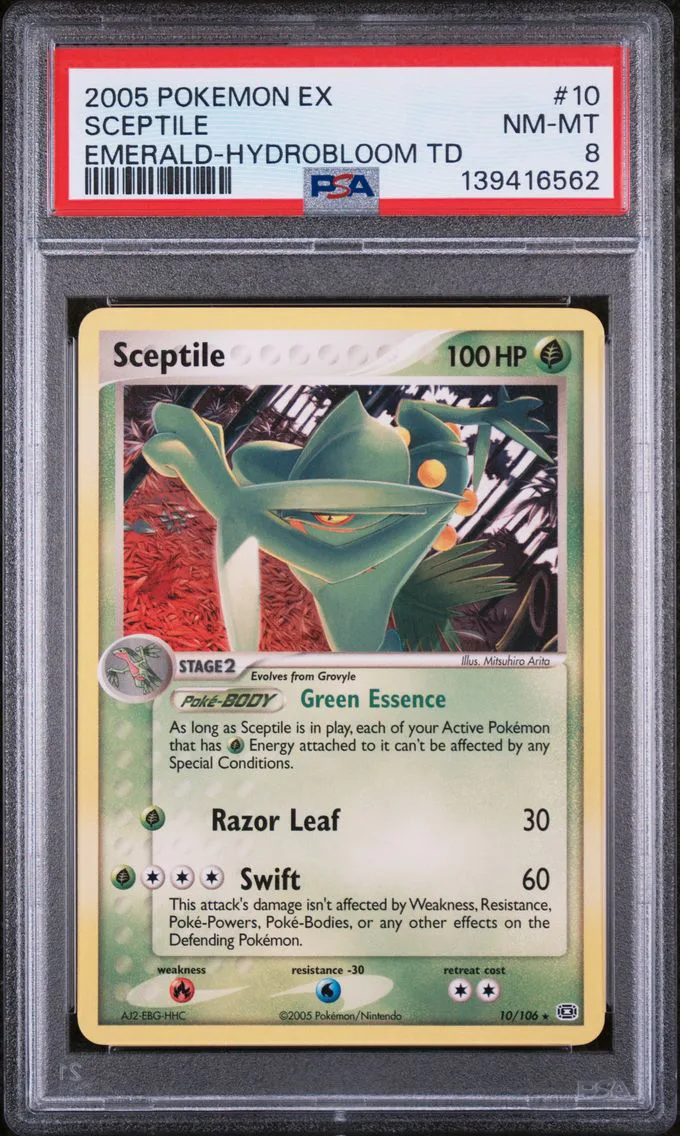 2005 #10 Sceptile PSA 8 EX Emerald