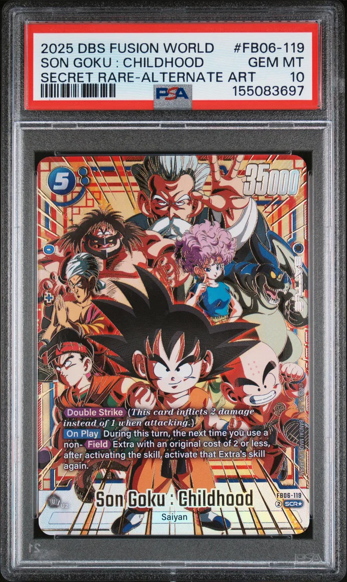 2025 #FB06-119 Son Goku : Childhood PSA 10 Dragon Ball Super Card Game Fusion World Rivals Clash