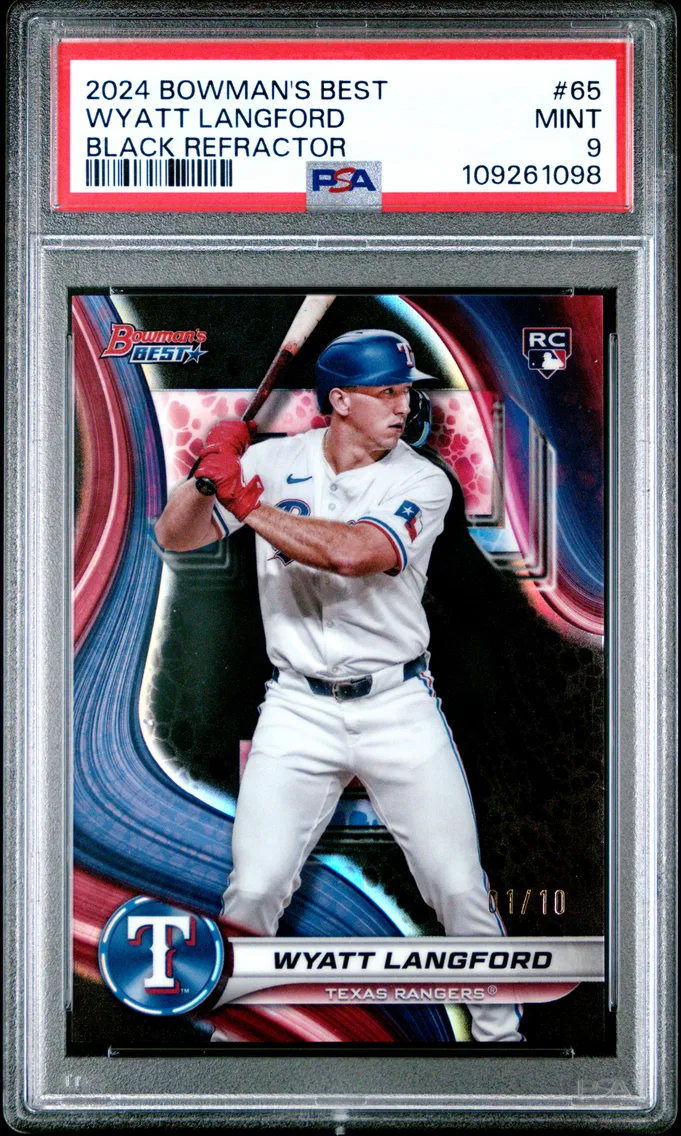 2024 #65 Wyatt Langford PSA 9 Bowman's Best