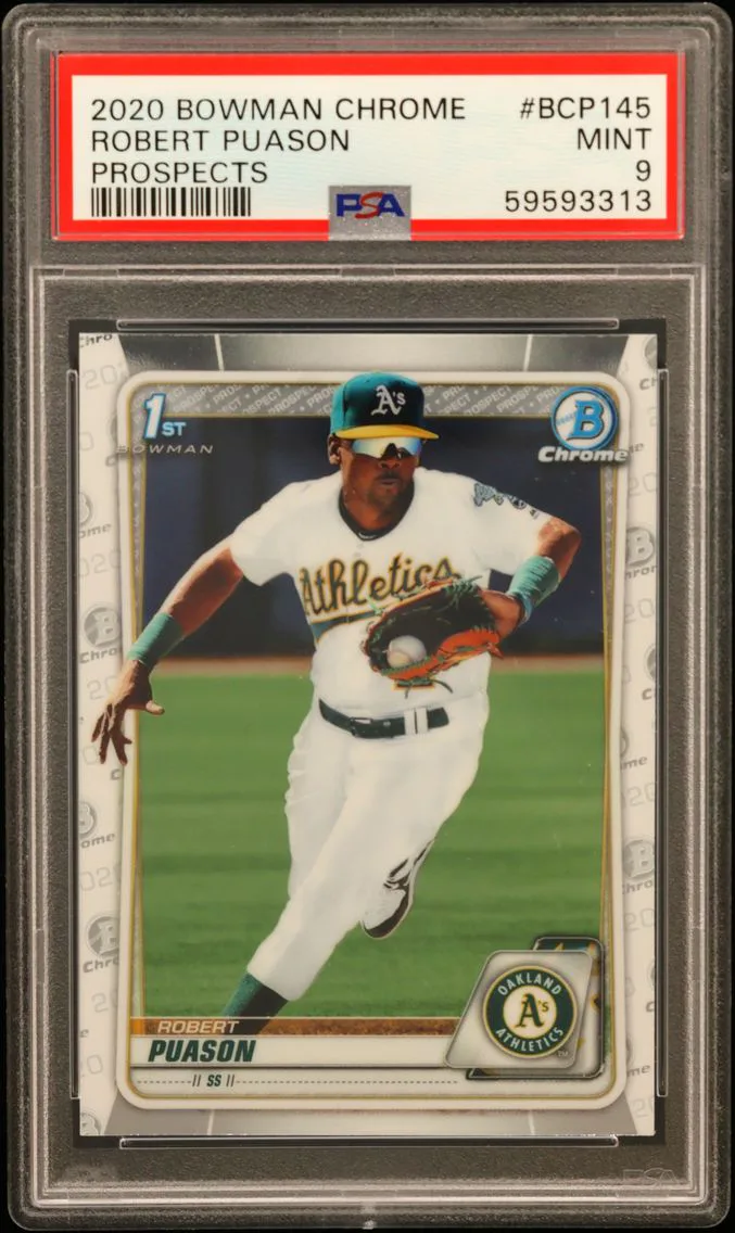 2020 #BCP145 Robert Puason PSA 9 Bowman Chrome Prospects