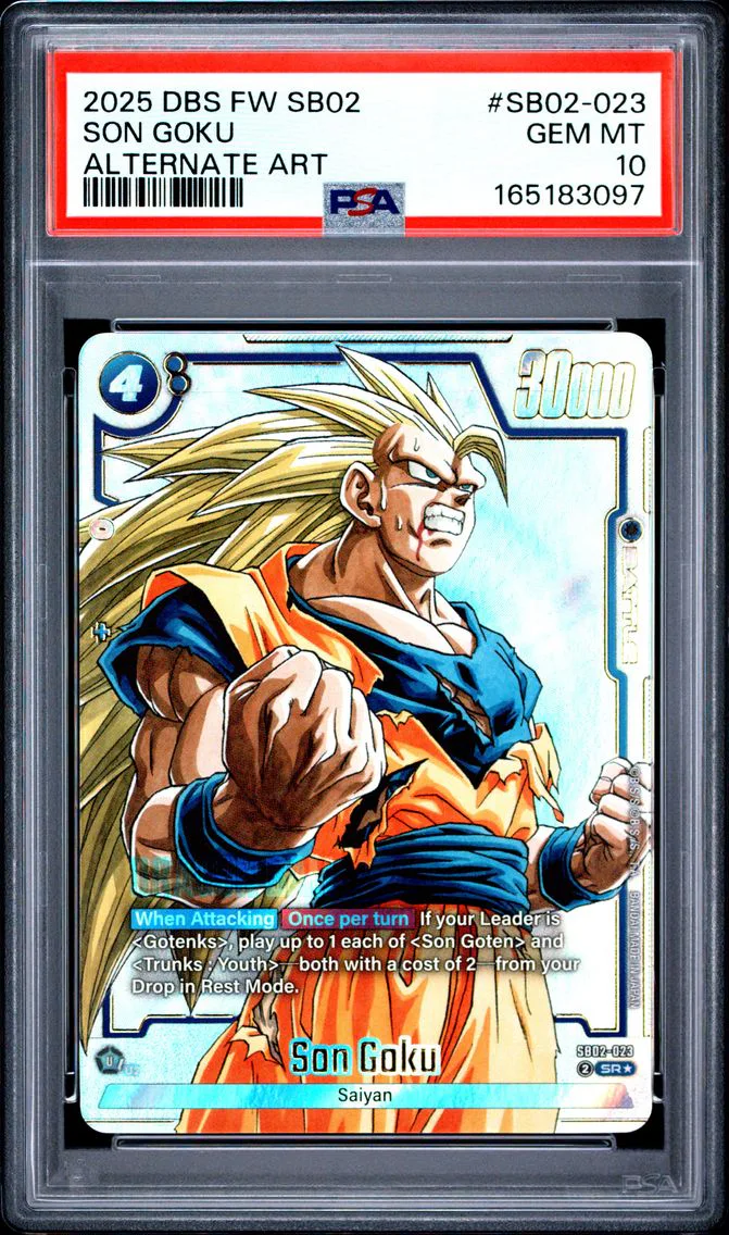 2025 #SB02-023 Son Goku PSA 10 Dragon Ball Super Card Game Fusion World Manga Booster 02