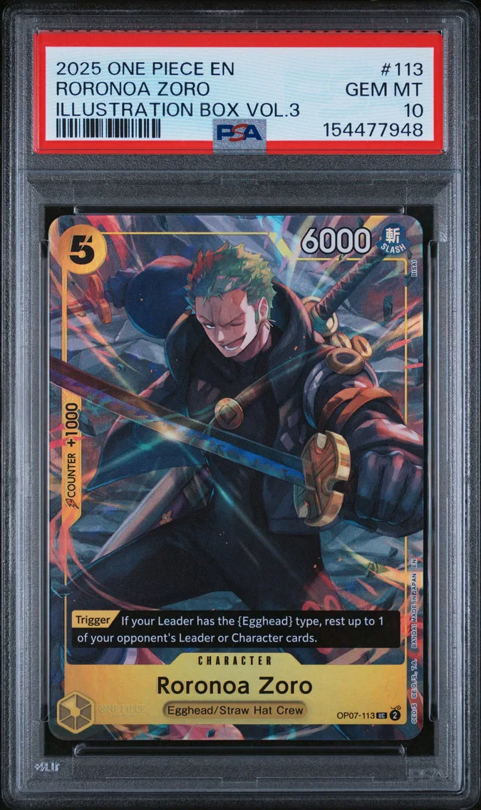2025 #113 Roronoa Zoro PSA 10 One Piece Promos