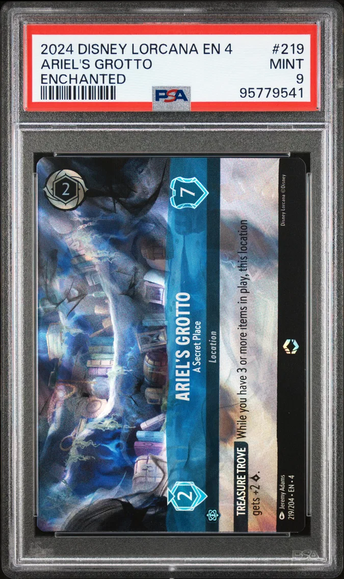 2024 #219 Ariel's Grotto - A Secret Place PSA 9 Disney Lorcana EN 4-Ursula's Return