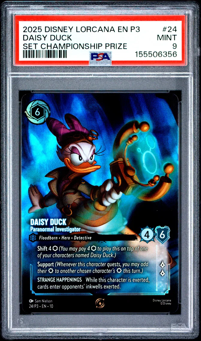 2025 #24 Daisy Duck - Paranormal Investigator PSA 9 Disney Lorcana EN P3-Promo