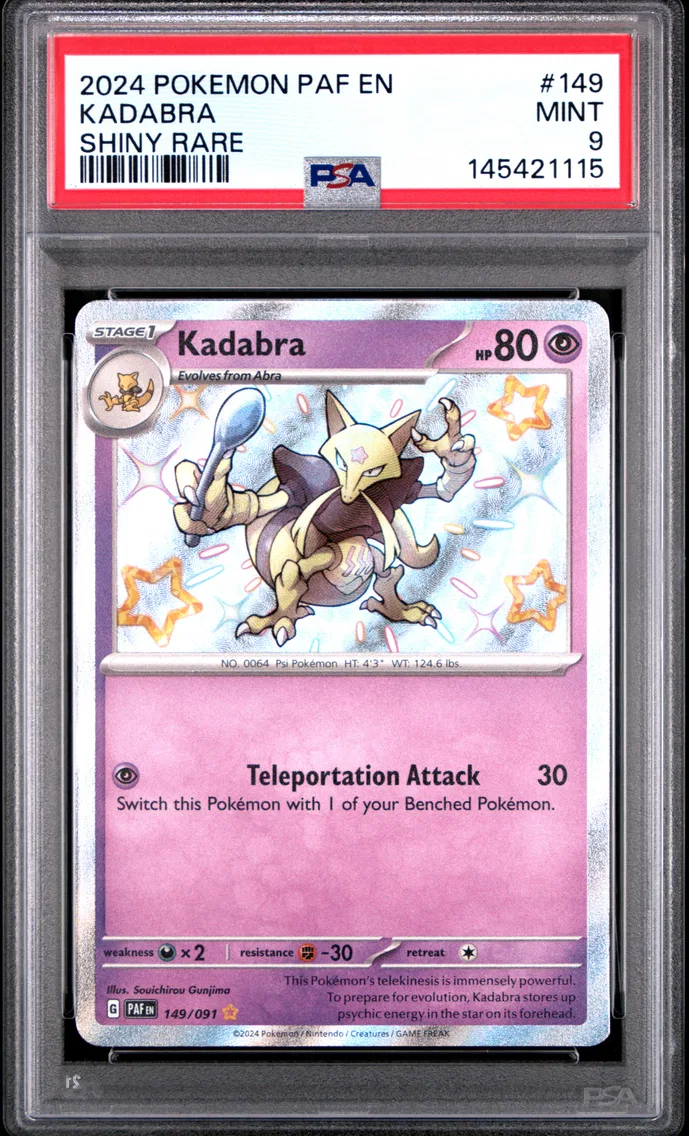 2024 Pokemon Paf EN-Paldean Fates Kadabra Paf EN-Paldean Fates #149 PSA 9