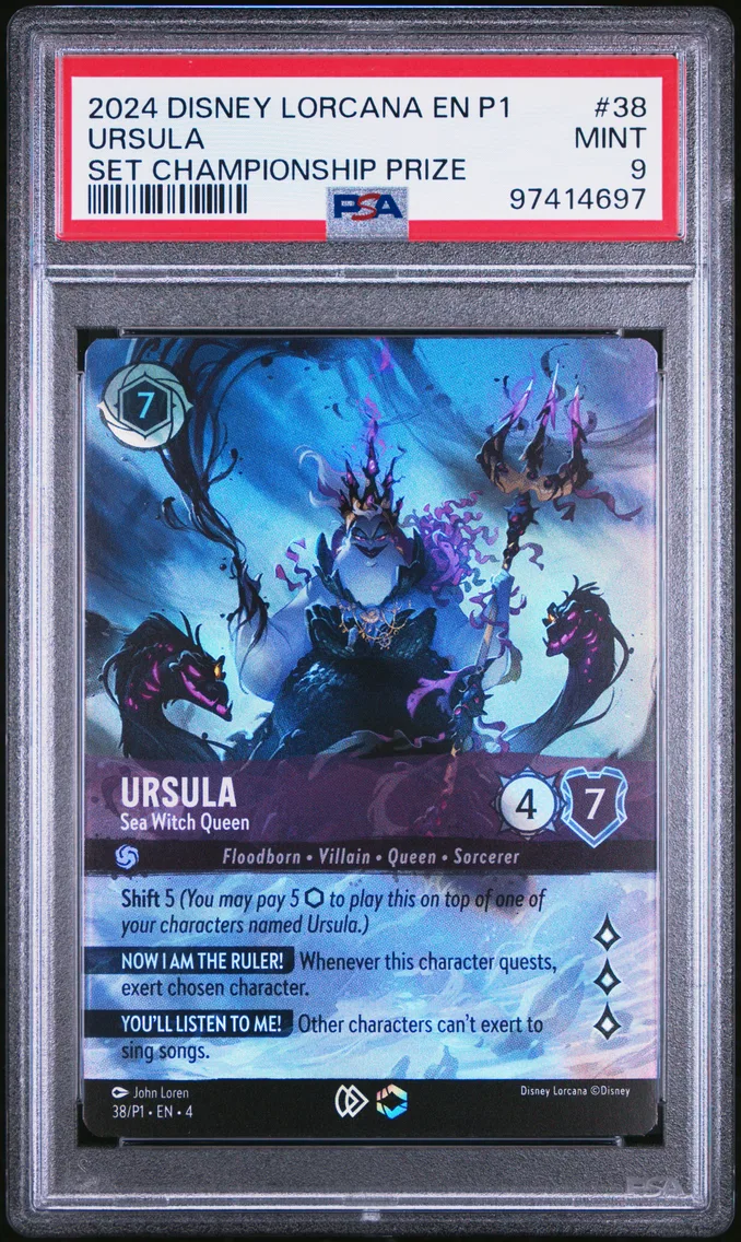 2024 #38 Ursula - Sea Witch Queen PSA 9 Disney Lorcana EN P1-Promo