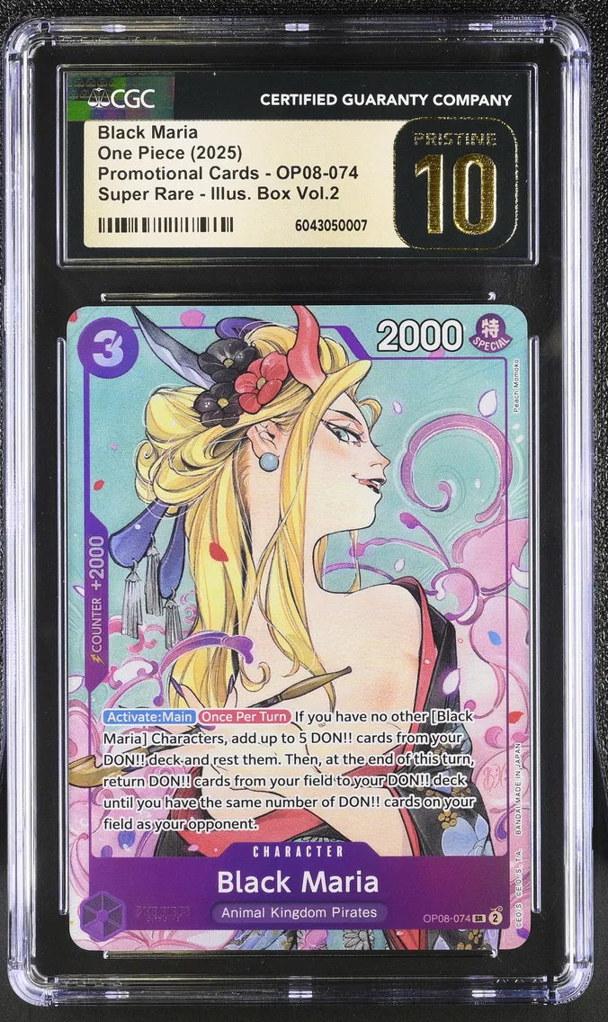 2025 #OP08-074 Black Maria CGC 10 Pristine Promotional Cards - English