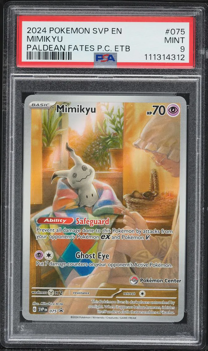 2024 #075 Mimikyu PSA 9 Svp EN-SV Black Star Promo Pokemon