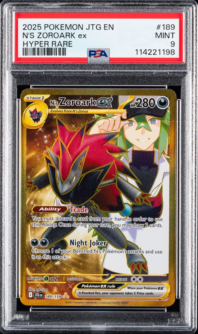 2025 #189 N's Zoroark EX PSA 9 Jtg EN-Journey Together Pokemon