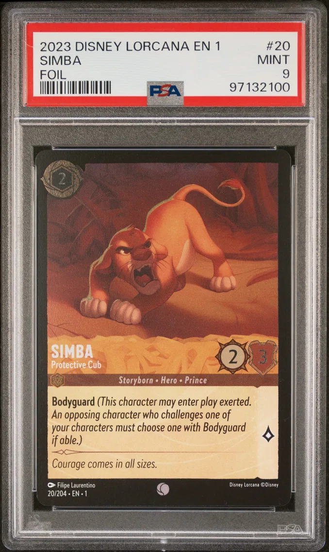2023 #20 Simba - Protective Cub PSA 9 Disney Lorcana EN 1-the First Chapter