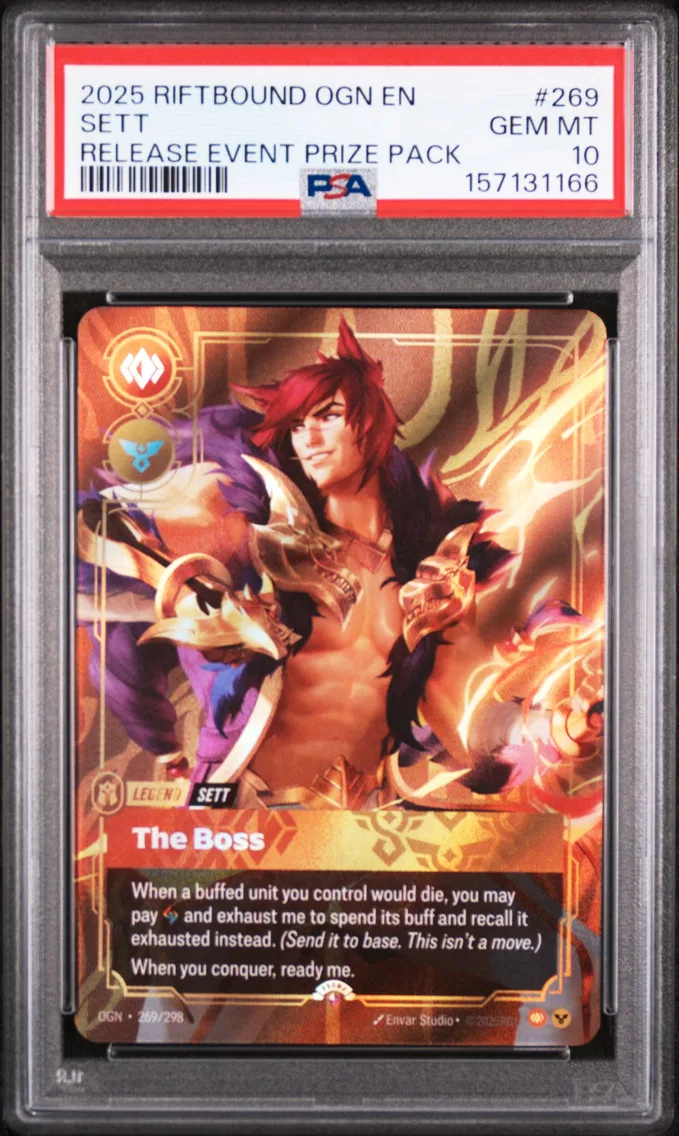 2025 #269 Sett - the Boss PSA 10 Riftbound: League of Legends Ogn-Origins