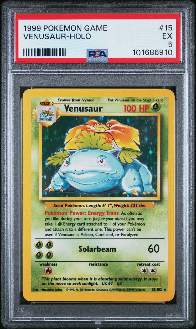 1999 #15 Venusaur-Holo PSA 5 Game
