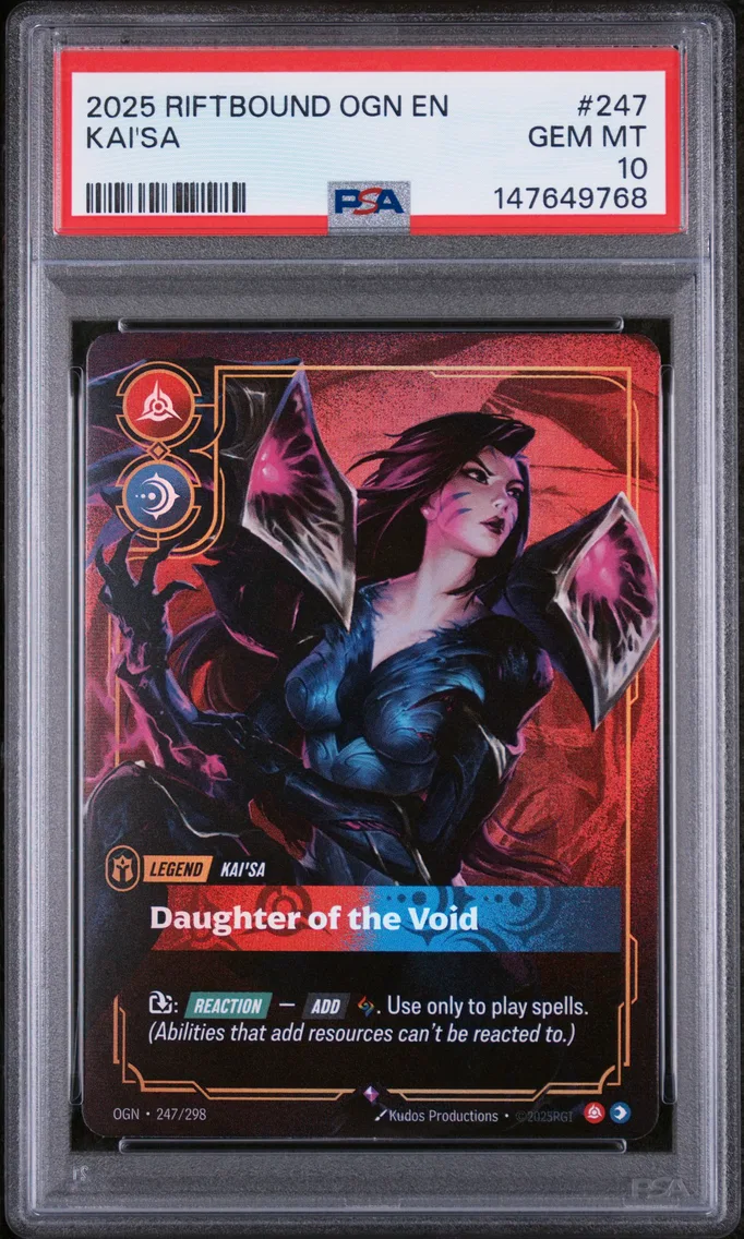 2025 #247 Kai'SA - Daughter of the Void PSA 10 Riftbound: League of Legends Ogn-Origins
