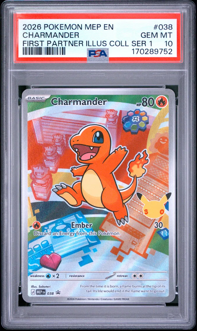 2026 #038 Charmander PSA 10 Mep EN-Me Black Star Promo
