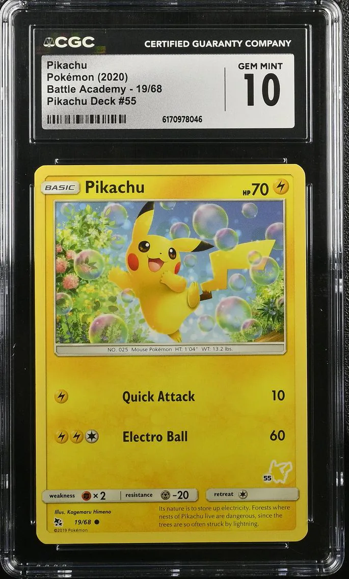 2020 #19 Pikachu CGC 10 Battle Academy - English