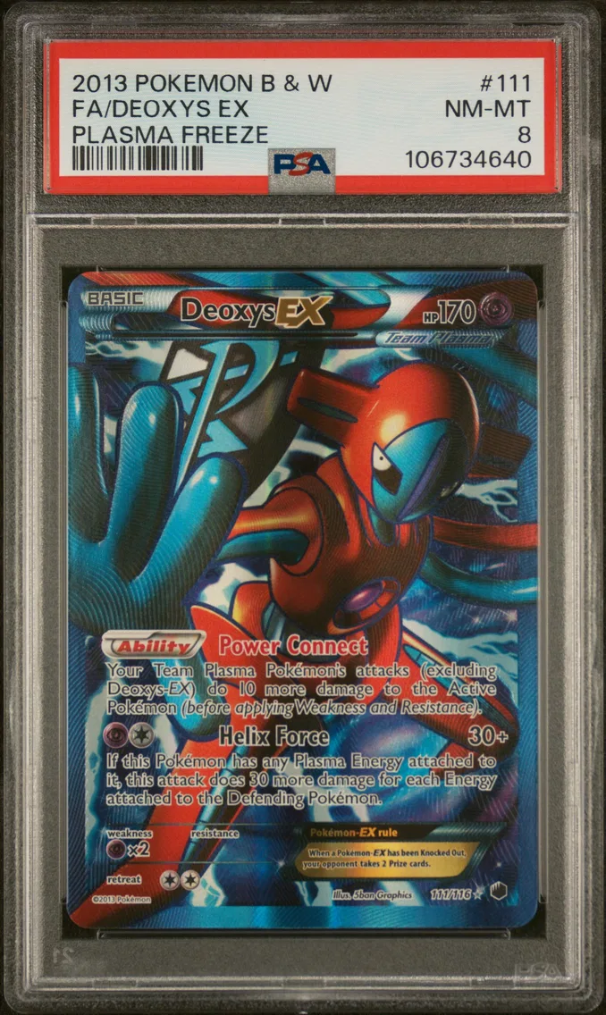 2013 #111 Full Art/Deoxys EX PSA 8 Black & White Plasma Freeze