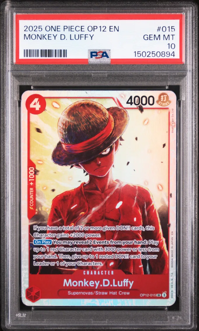 2025 #015 Monkey D. Luffy PSA 10 One Piece OP12-Legacy of the Master